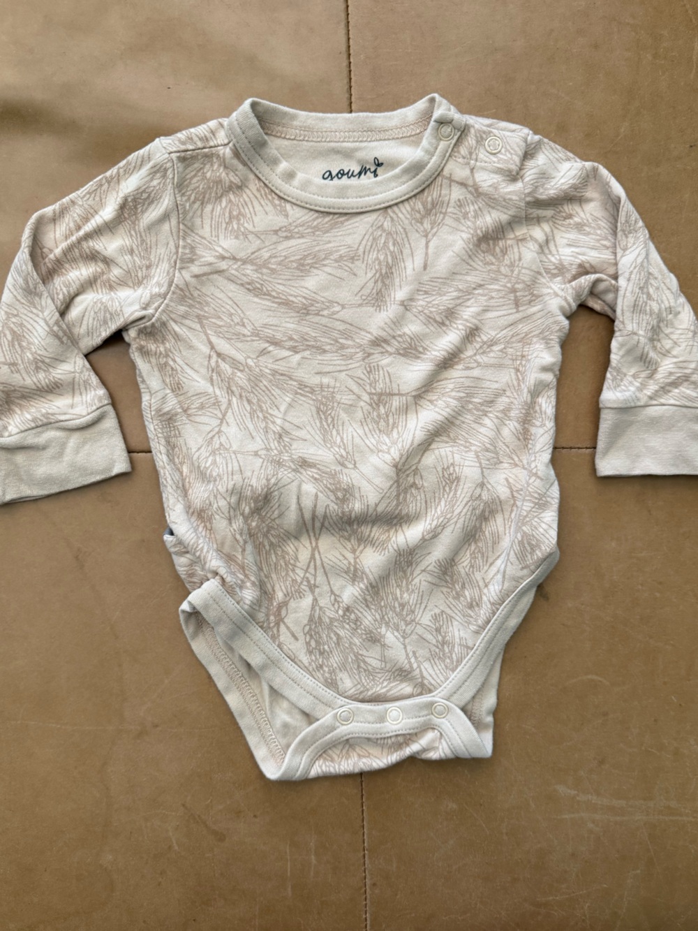 Goumi Viscose Bamboo Organic Cotton Blend Onesie 3-6M